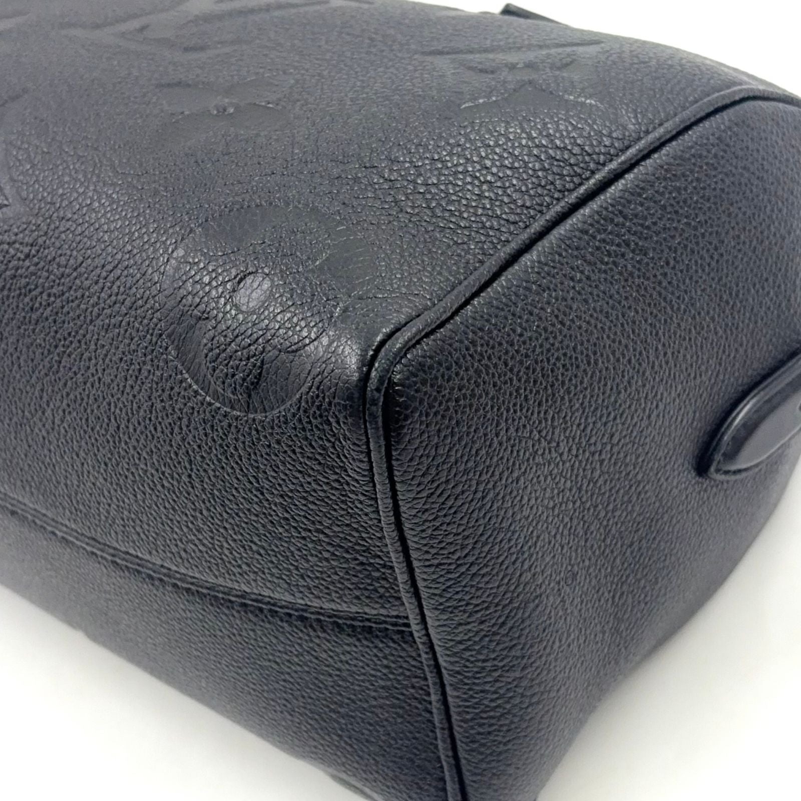 Louis Vuitton Speedy Bandouliere 25 Gray Leather Black Handbag Gold — view 7