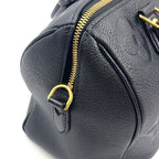 Louis Vuitton Speedy Bandouliere 25 Gray Leather Black Handbag Gold — view 8