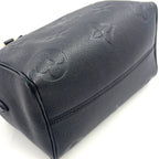 Louis Vuitton Speedy Bandouliere 25 Gray Leather Black Handbag Gold — view 5