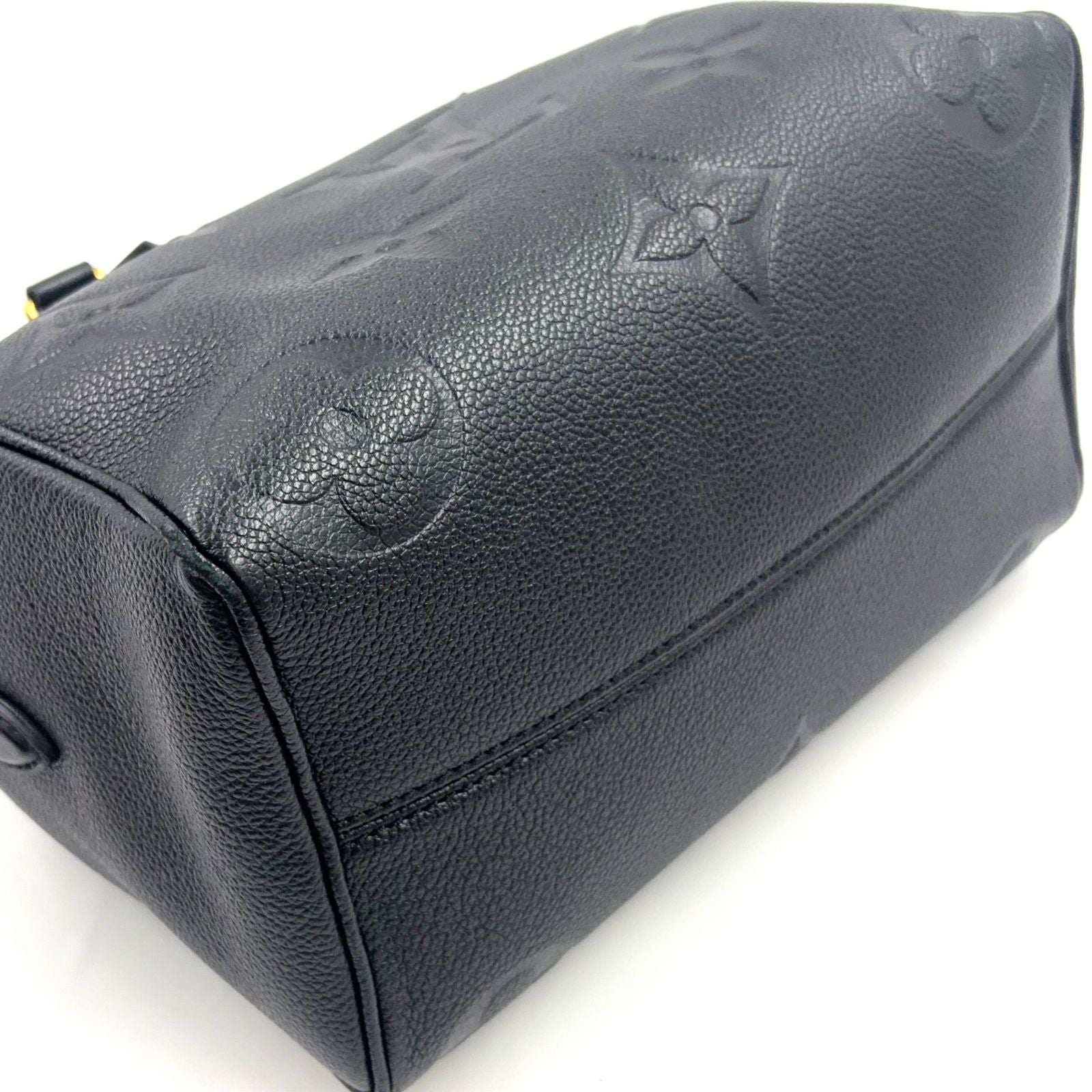 Louis Vuitton Speedy Bandouliere 25 Gray Leather Black Handbag Gold — view 5
