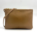 Celine Trio Lambskin Beige Shoulder Bag Gold