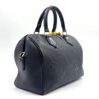 Louis Vuitton Speedy Bandouliere 25 Gray Leather Black Handbag Gold — view 2
