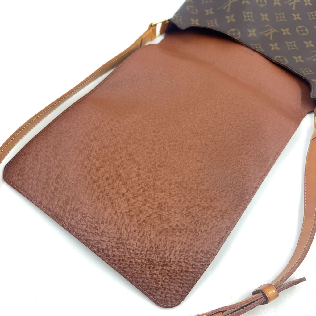 Louis Vuitton Musette Monogram Leather Brown Light Shoulder Bag Gold — view 6