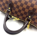 Louis Vuitton Speedy 30 Damier Ebene Leather Brown Handbag Gold — view 6