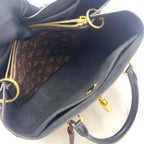 Louis Vuitton Flower Tote Monogram Leather Brown Black Handbag Gold — view 4