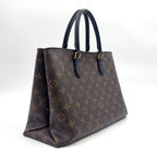 Louis Vuitton Flower Tote Monogram Leather Brown Black Handbag Gold — view 2