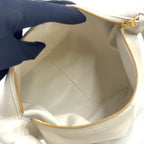 Bottega Veneta Double Knot Mini Hobo Lambskin White Handbag Gold — view 3