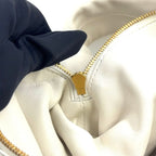 Bottega Veneta Double Knot Mini Hobo Lambskin White Handbag Gold — view 6