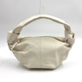 Bottega Veneta Double Knot Mini Hobo Lambskin White Handbag Gold