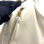 Bottega Veneta Double Knot Mini Hobo Lambskin White Handbag Gold — view 5
