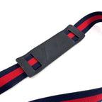 Gucci GG Supreme Small Messenger Bag Leather Navy Black Red Silver — view 6