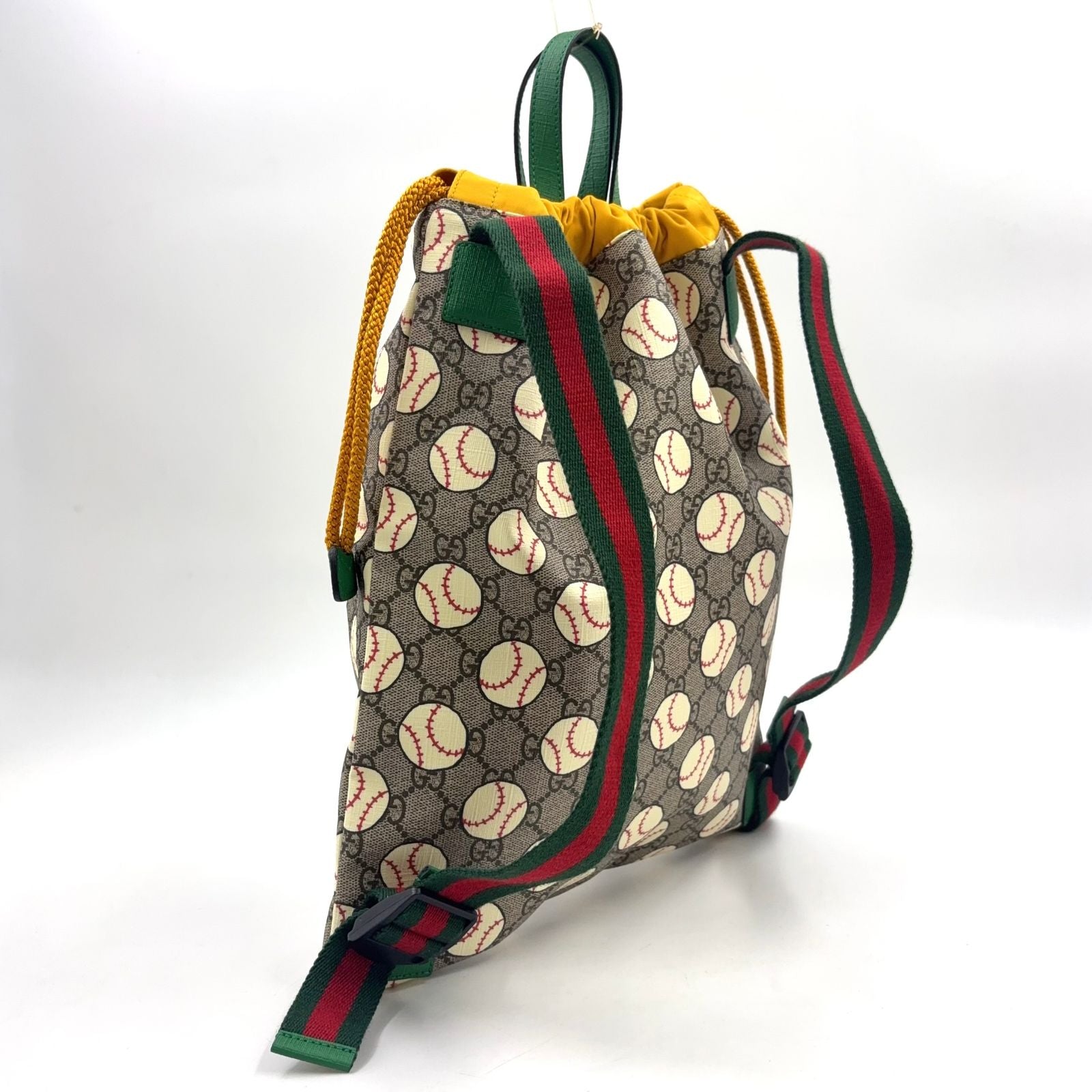 Gucci GG Supreme Baseball Print Drawstring Chilled Lens Nap Sac Nylon — view 2