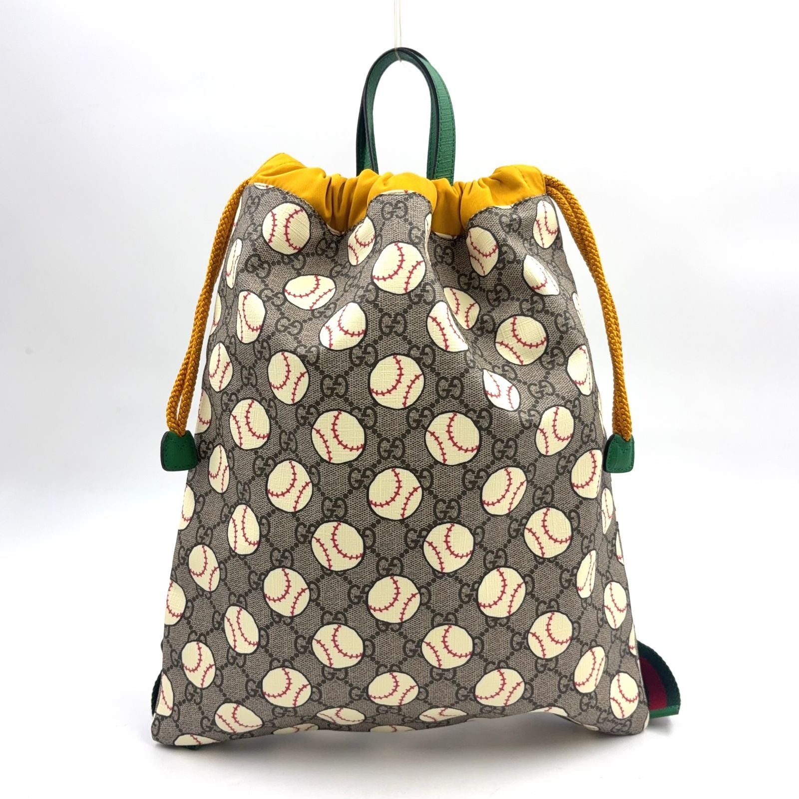 Gucci GG Supreme Baseball Print Drawstring Chilled Lens Nap Sac Nylon