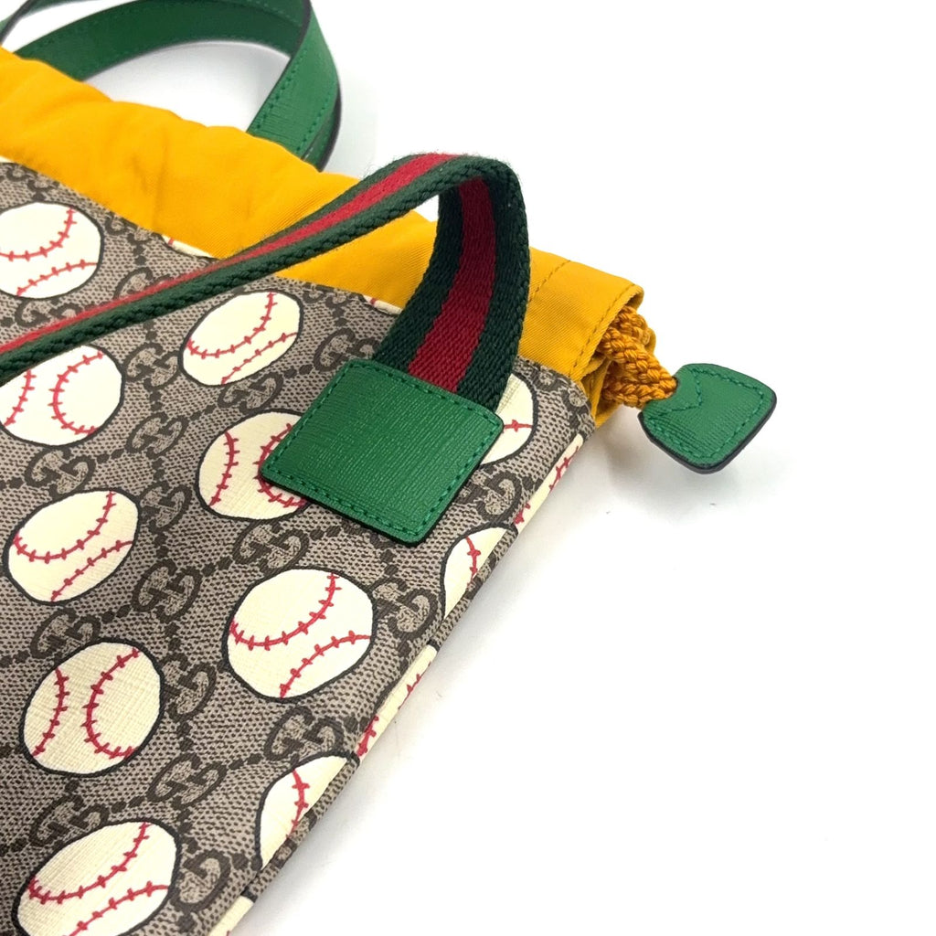 Gucci GG Supreme Baseball Print Drawstring Chilled Lens Nap Sac Nylon — view 7