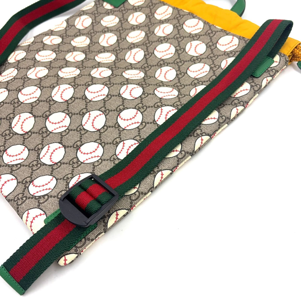 Gucci GG Supreme Baseball Print Drawstring Chilled Lens Nap Sac Nylon — view 8