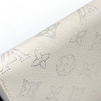Louis Vuitton Monogram Mahina Zip Around Leather White Wallet Silver — view 7