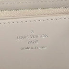 Louis Vuitton Monogram Mahina Zip Around Leather White Wallet Silver — view 4