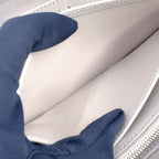 Louis Vuitton Monogram Mahina Zip Around Leather White Wallet Silver — view 8