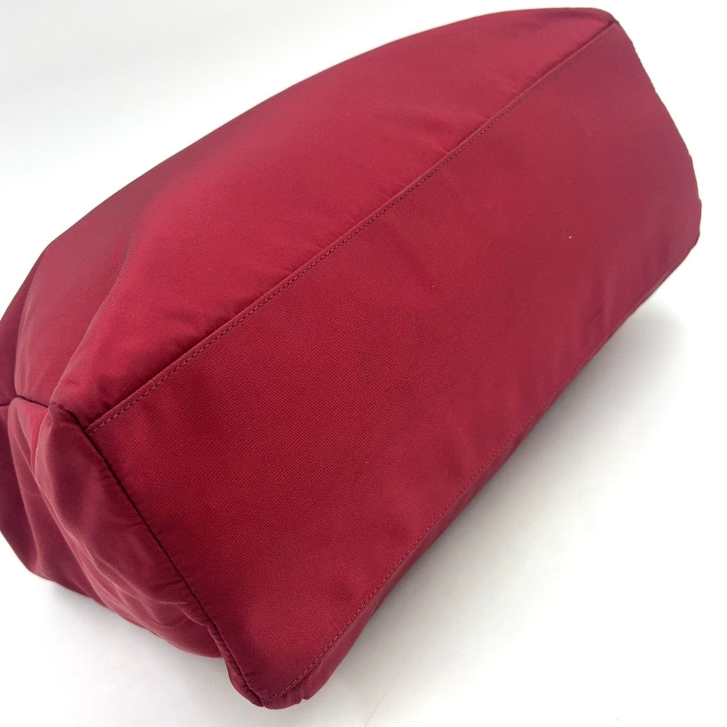 Prada Tessuto City Nylon Bordeaux Tote Bag Silver — view 7