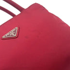 Prada Tessuto City Nylon Bordeaux Tote Bag Silver — view 6