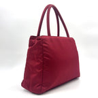 Prada Tessuto City Nylon Bordeaux Tote Bag Silver — view 2