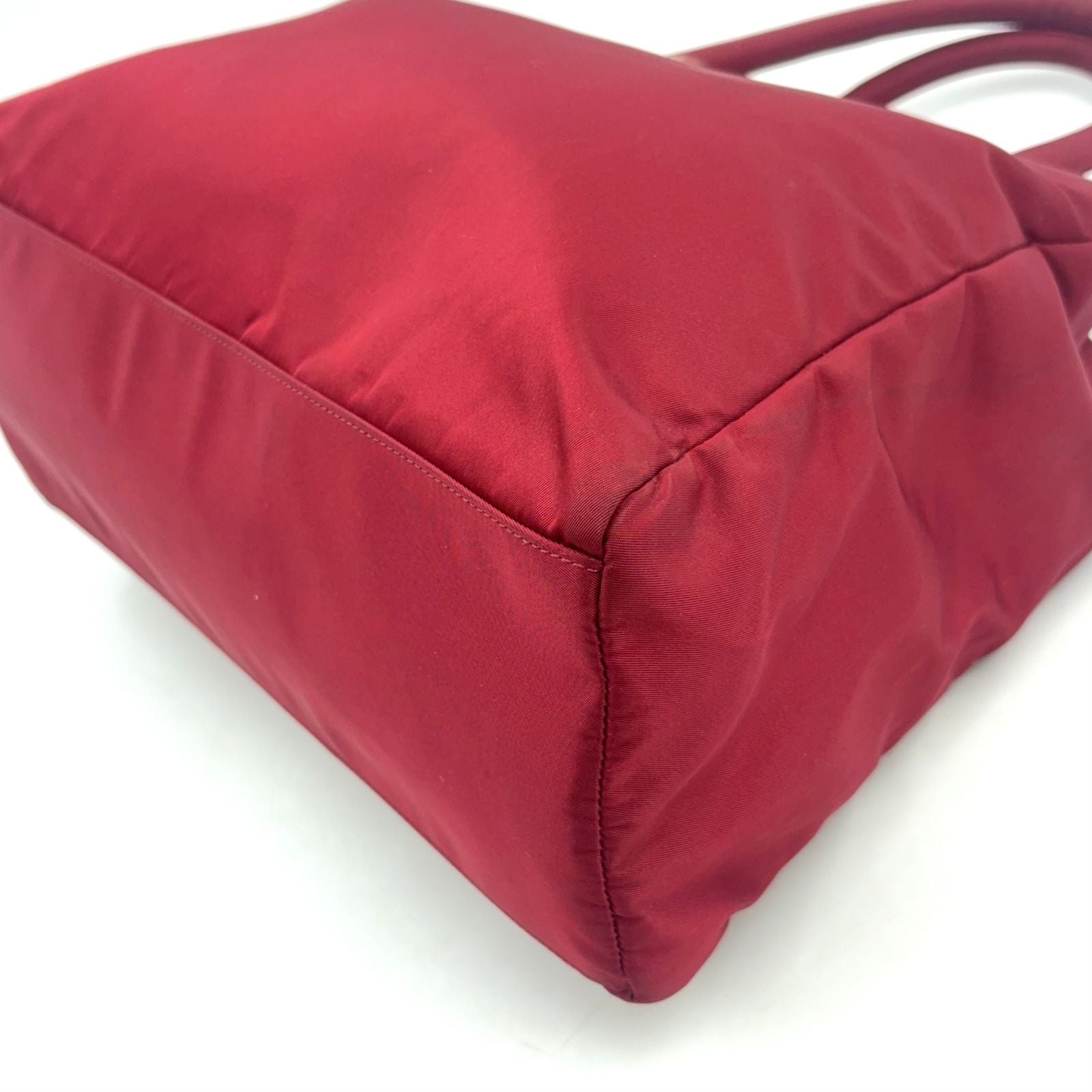 Prada Tessuto City Nylon Bordeaux Tote Bag Silver — view 8