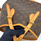 Louis Vuitton Bucket PM Monogram Leather Brown Light Shoulder Bag Gold — view 8