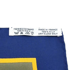 Hermes Carre 90 in Salzburg Silk Yellow Green Navy Scarf — view 2