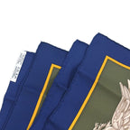 Hermes Carre 90 in Salzburg Silk Yellow Green Navy Scarf — view 5