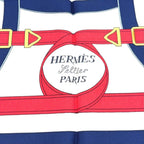 Hermes Carre 90 Eperon D'or Silk Navy White Red Scarf — view 3