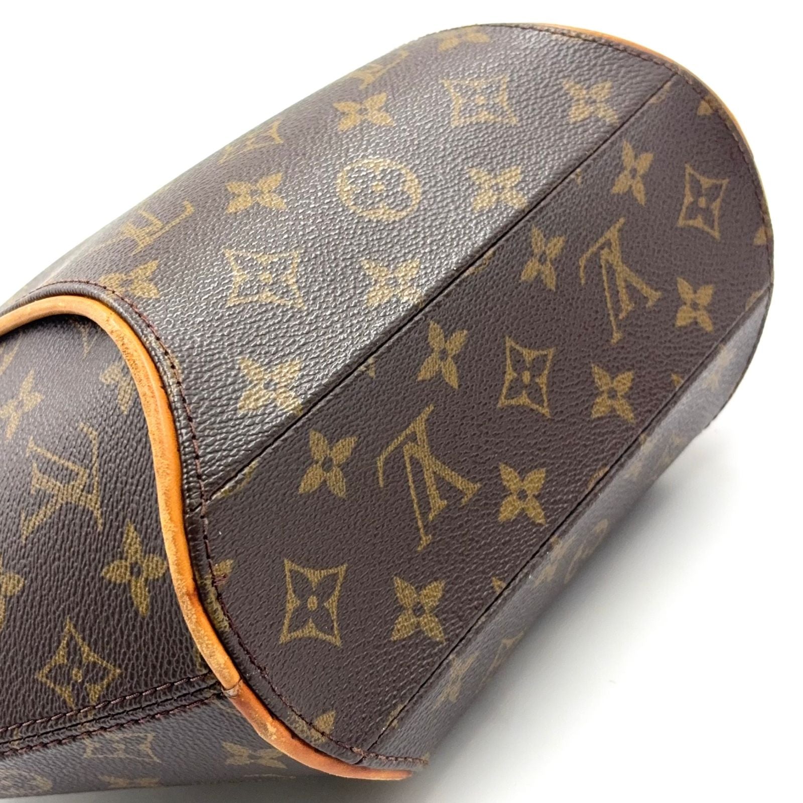Louis Vuitton Ellipse PM Leather Brown Handbag Gold — view 6