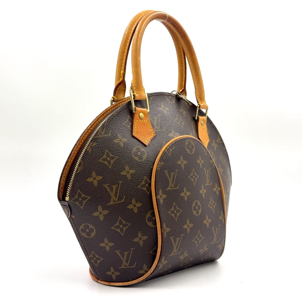 Louis Vuitton Ellipse PM Leather Brown Handbag Gold — view 2