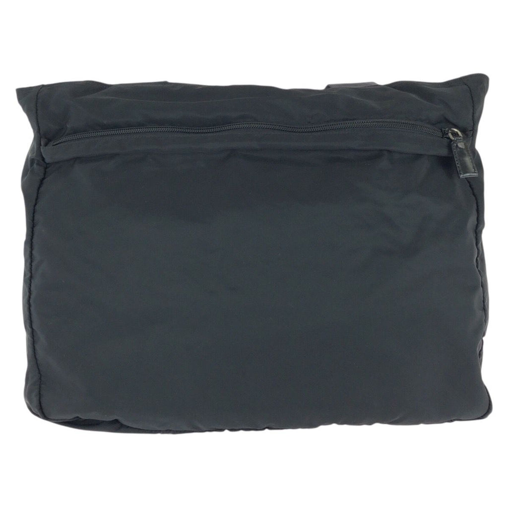 Prada Tessuto Black Silver Nylon Tote Shoulder Bag — view 2