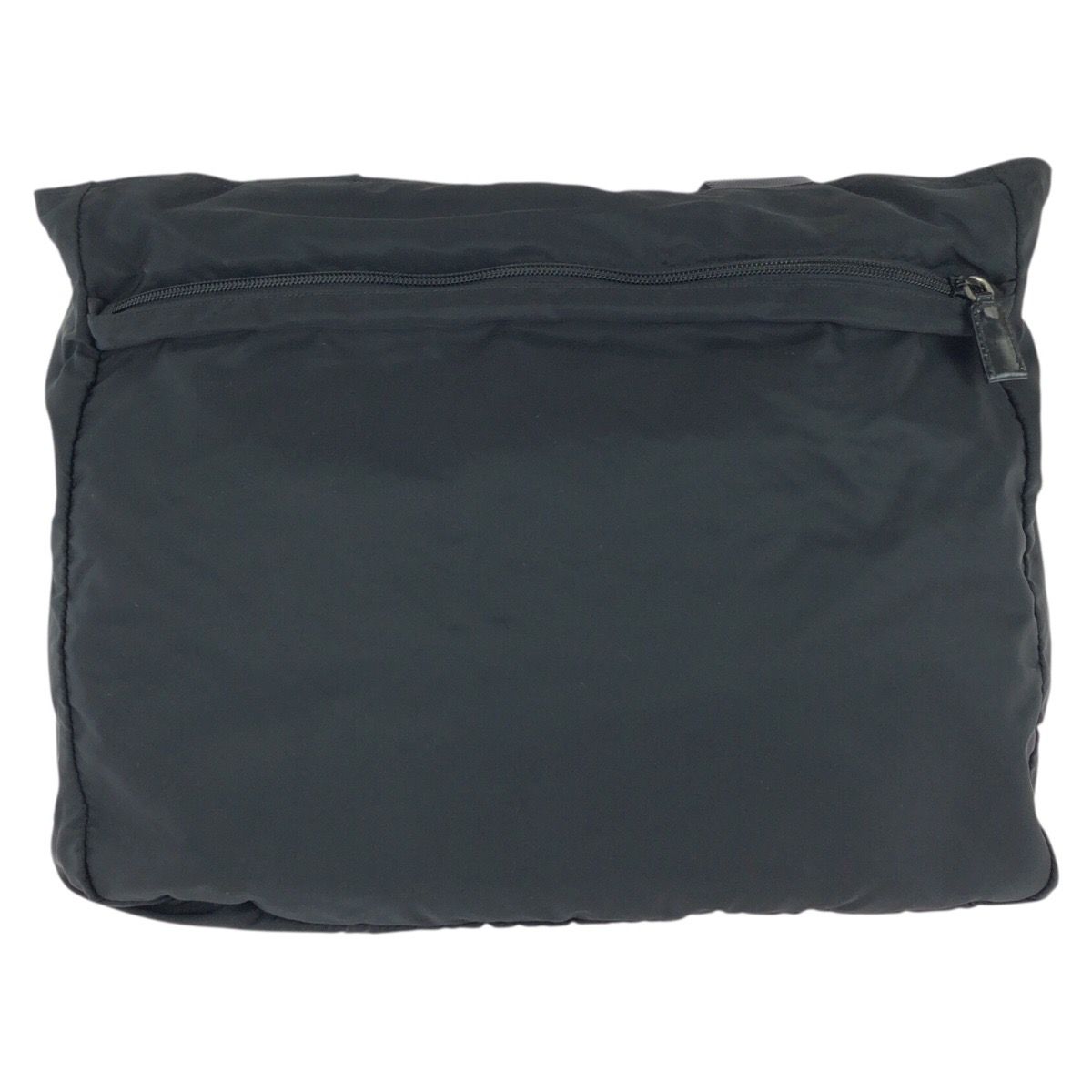 Prada Tessuto Black Silver Nylon Tote Shoulder Bag — view 2