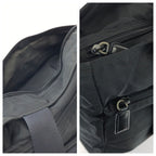 Prada Tessuto Black Silver Nylon Tote Shoulder Bag — view 5