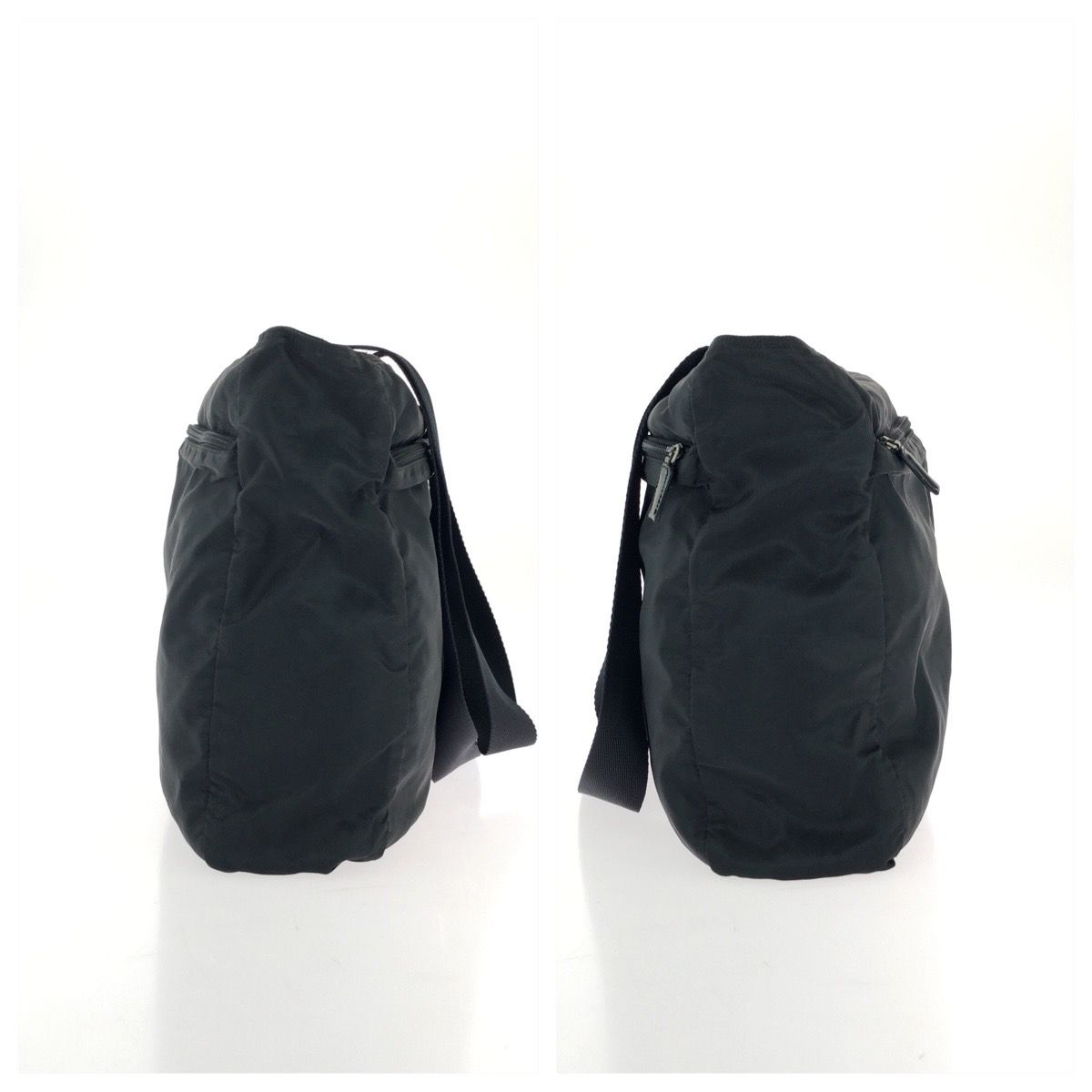 Prada Tessuto Black Silver Nylon Tote Shoulder Bag — view 8