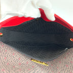 Saint Laurent Vintage YSL Red Gray Leather Shoulder Bag Pochette — view 8