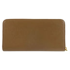 Prada Saffiano Brown Gold Leather Wallet — view 2
