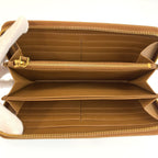 Prada Saffiano Brown Gold Leather Wallet — view 4