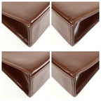 Saint Laurent Vintage Brown Gold Leather Handbag Clutch — view 4