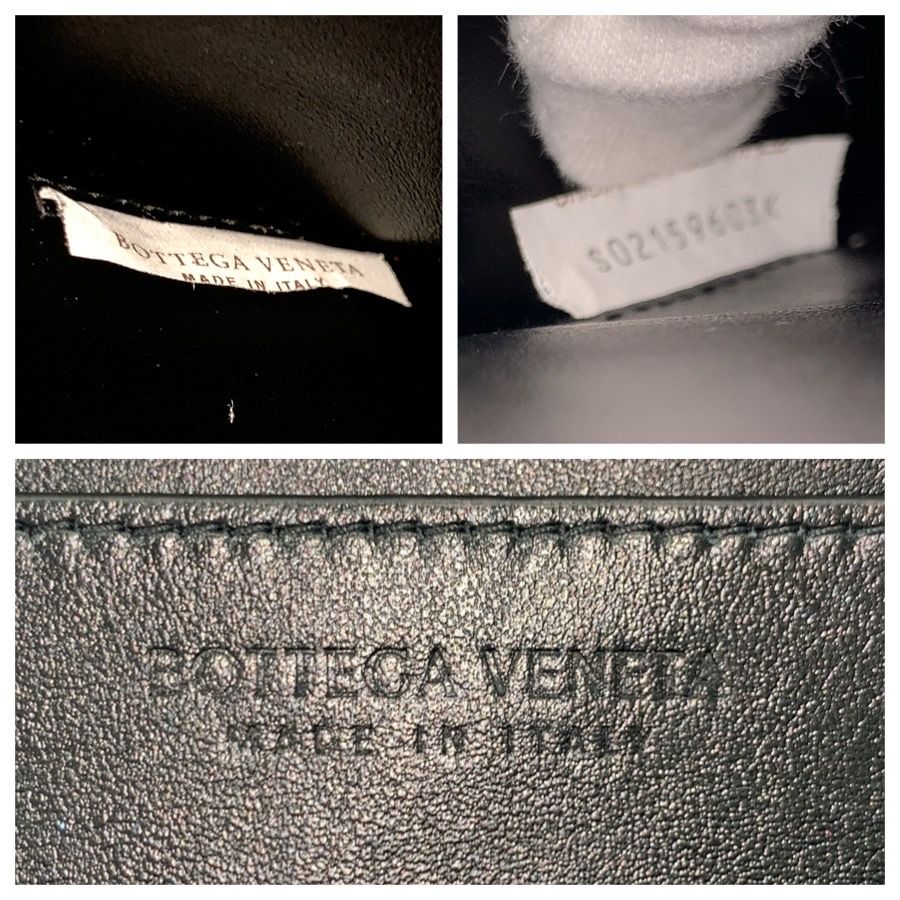 Bottega Veneta Intrecciato Black Silver Leather Clutch — view 4