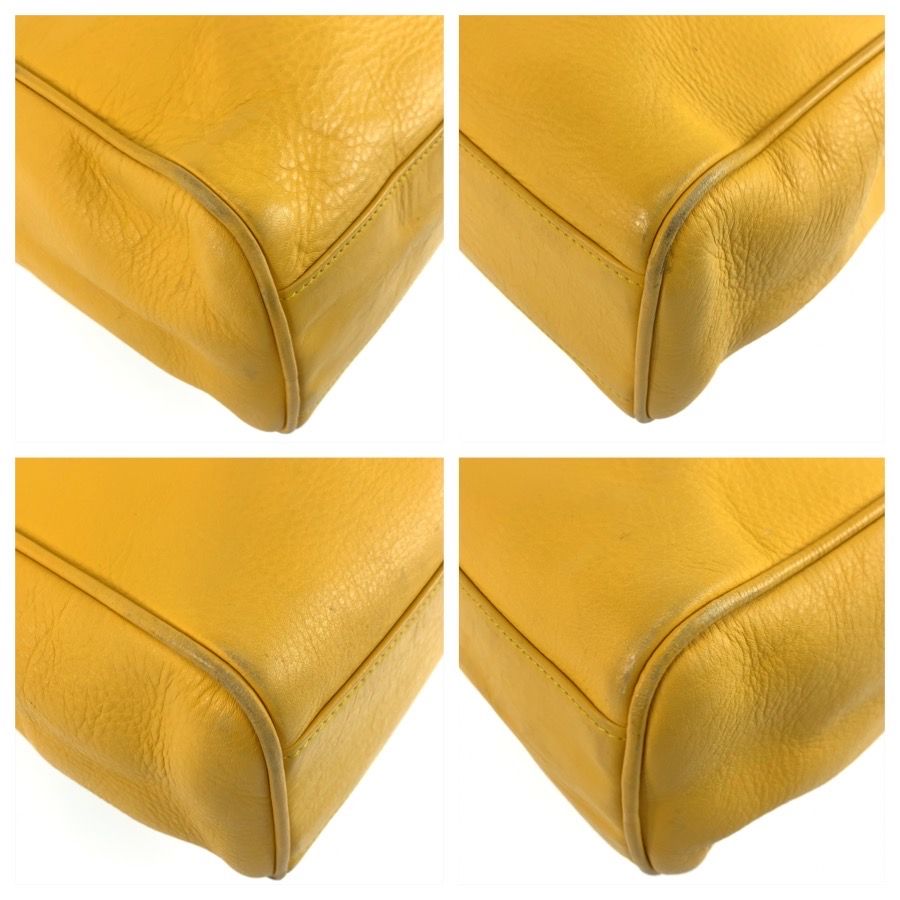 Dior Vintage CD Logo Yellow Tote Shoulder Bag — view 4