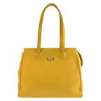 Dior Vintage CD Logo Yellow Tote Shoulder Bag