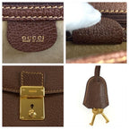 Gucci Brown Gold Leather Clutch — view 3