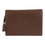 Gucci Brown Gold Leather Clutch — view 2