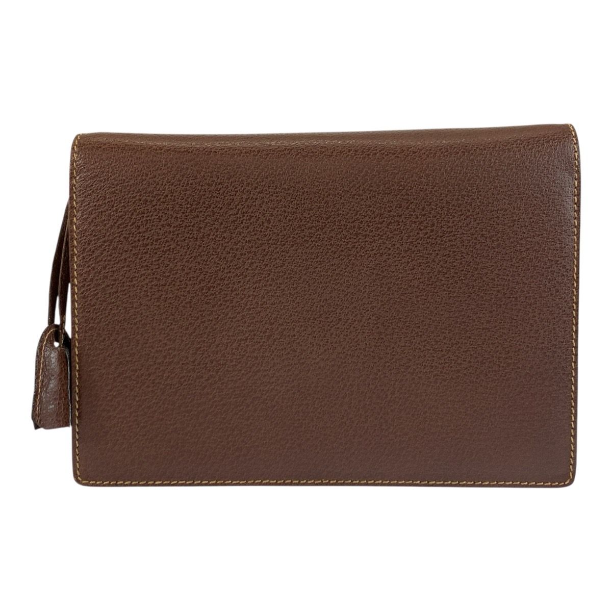 Gucci Brown Gold Leather Clutch — view 2