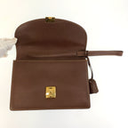 Gucci Brown Gold Leather Clutch — view 5