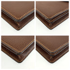Gucci Brown Gold Leather Clutch — view 4