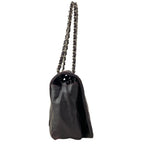 Chanel Shoulder Bag Quilted Bordeaux Chain Silver Wrinkled Leather — view 2