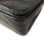 Chanel Shoulder Bag Quilted Bordeaux Chain Silver Wrinkled Leather — view 6
